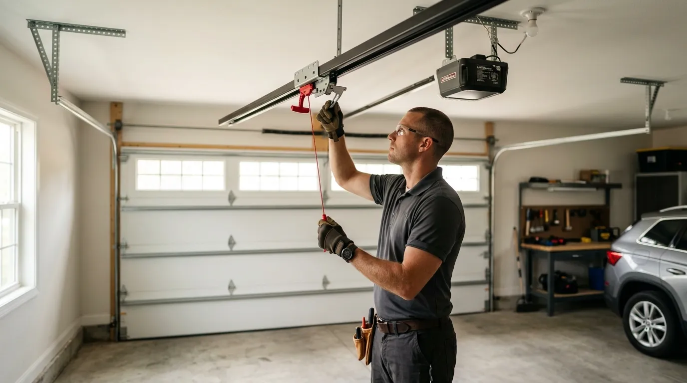 Garage door detail illustrating when the power cuts out, what your opener actually needs